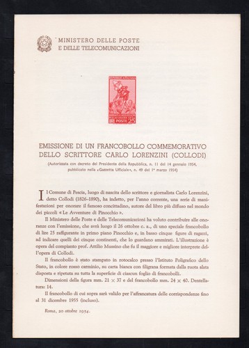 1954 bollettino illustrativo - bollettino,