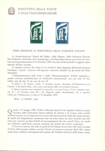 Italia 1956 bollettino - italia,